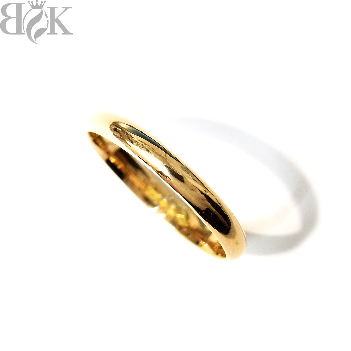 美品 K18 750 プレーンリング 指輪 シンプル イエローゴールド 約19.5号 総重量約2.9g 造幣局刻印 超音波洗浄済み 〓