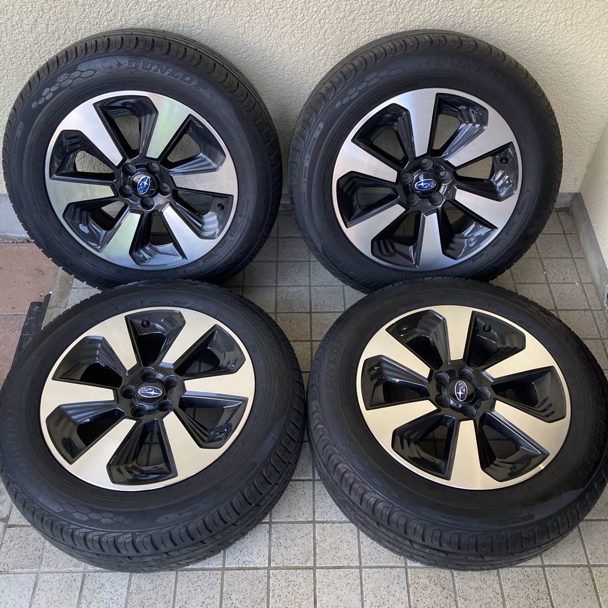 美品 SUBARU フォレスター 純正 225/60R17 2021年製 DUNLOP 17×7J +48
