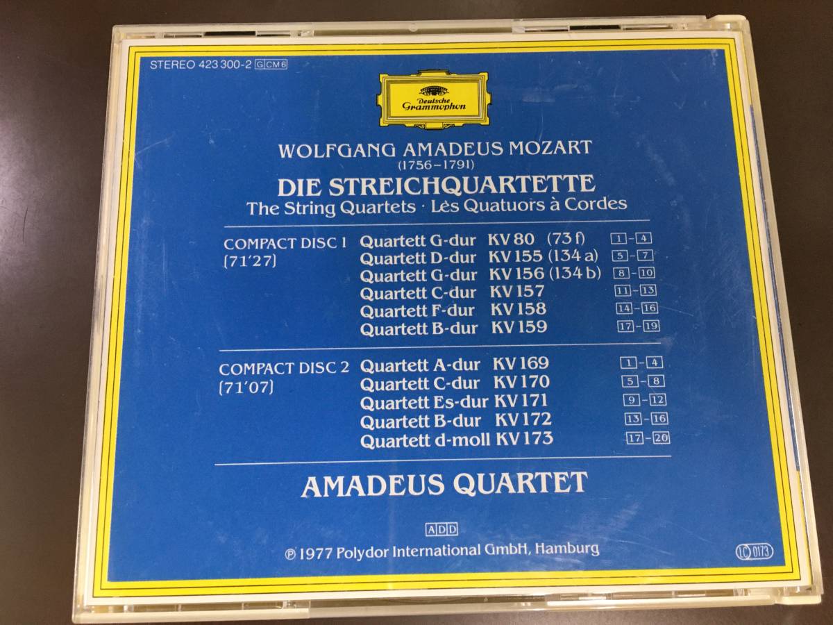 2CD/MOZART:DIE STEICHQUARTETTE / AMADEUS QUARTET /【J13】/中古_画像2