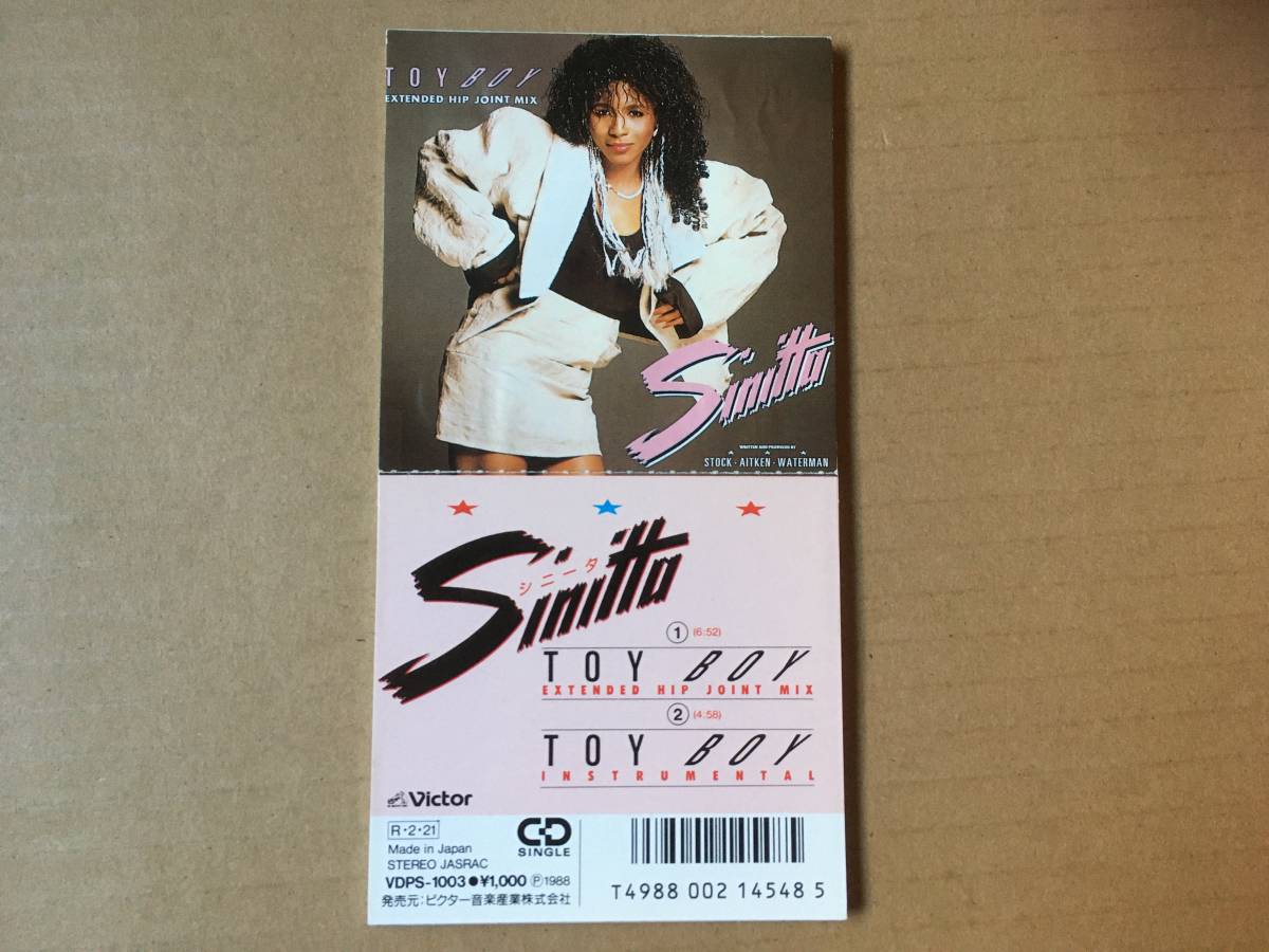 Sinitta/シニータ●8cm CDシングル[Toy Boy Extended Hip Joint Mix/Instrumental]●Stock Aitken Waterman,トイ・ボーイ,DISCO_画像1