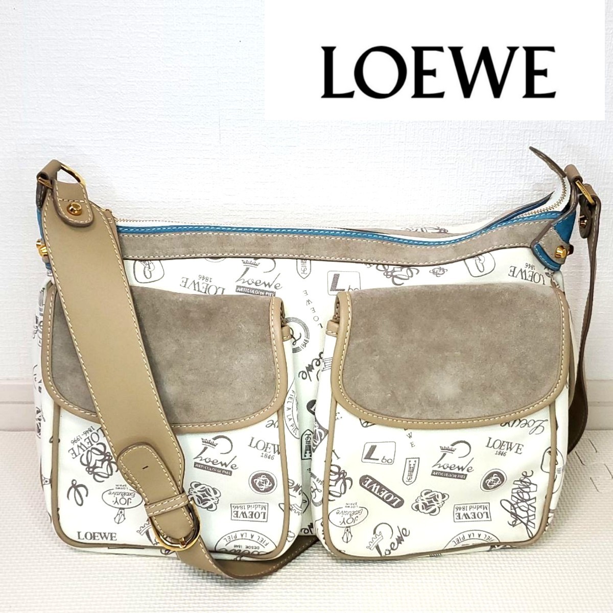 定番のクラシック 【LOEWE】160周年記念モデル　キャンバス　アナグラム ハンドバッグ