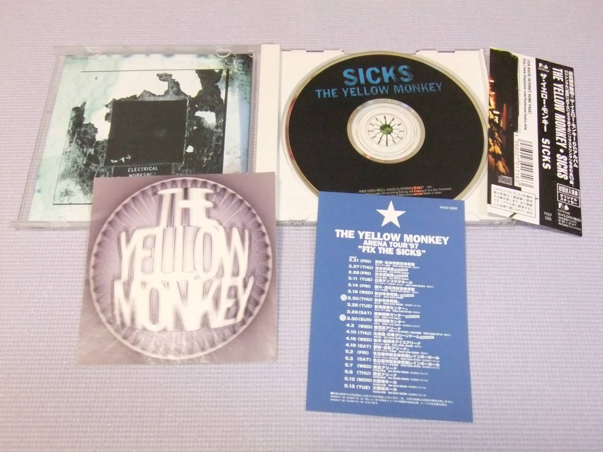 ◆初回封入特典ステッカー付 CD THE YELLOW MONKEY 【SICKS】吉井和哉 菊池英明 ロビン エマ 楽園 ◆帯付美品即決_画像2