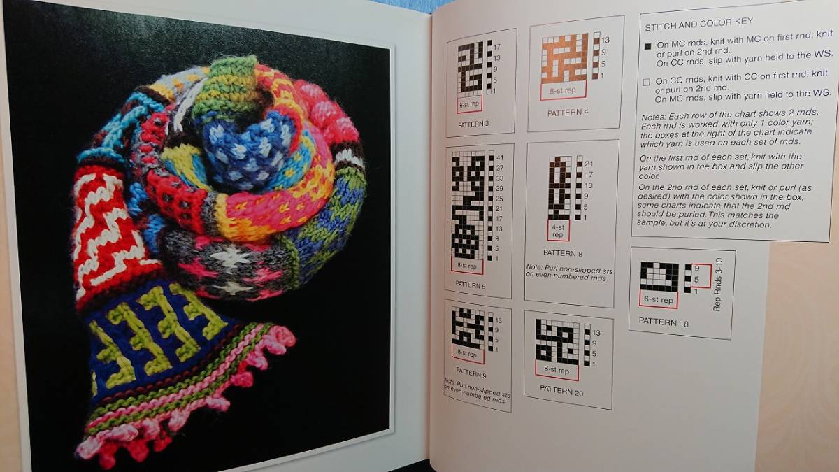 英語手芸「世界のスカーフを編むKnitting Scarves from around the World」Kari Cornell編_画像9