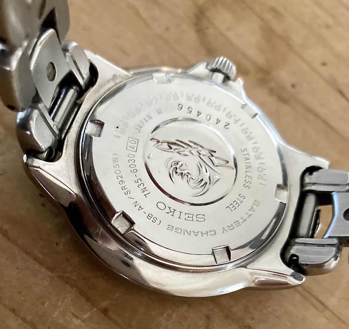 SEIKO セイコー☆SCUBA☆クオーツ☆ブラックシェル☆電池交換済☆動作