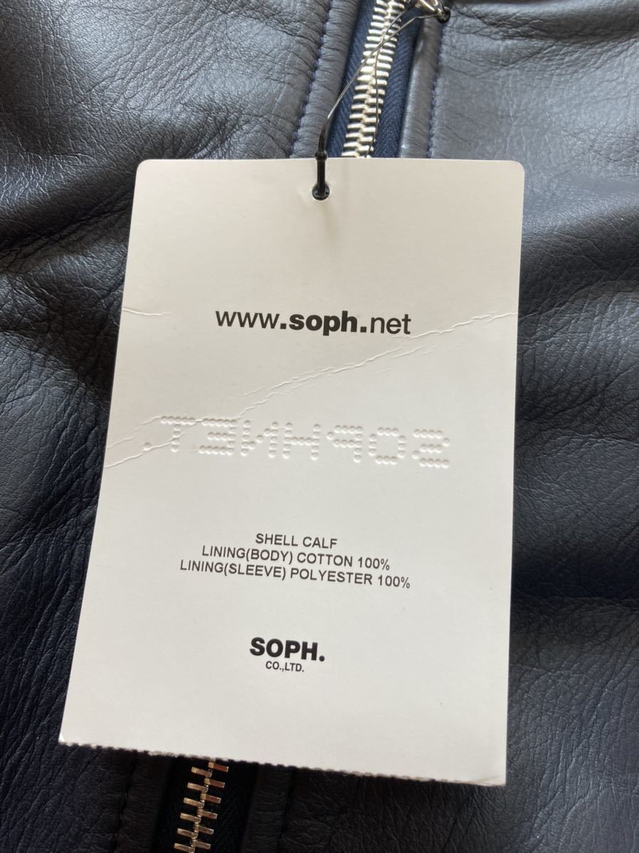 ☆新品☆SOPHNET☆2015S/S☆レザーライダースJKT☆L☆ダブル☆ソフ