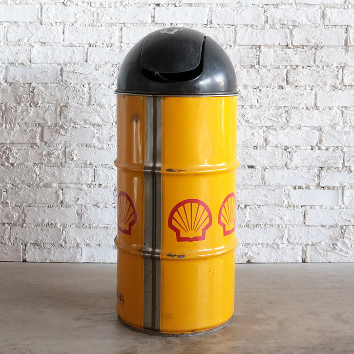 オイル缶 ゴミ箱 ダストボックス shell 石油 シェル dust 店舗什器 インダストリアル アンティーク ヴィンテージ ビンテージ ブルックリン_画像1