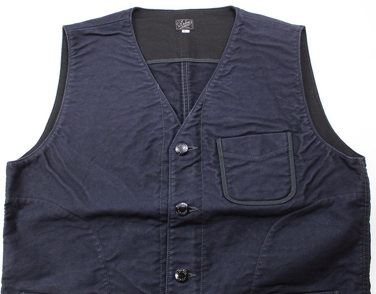 DALEE\'S&Co (da Lee z and ko-) MAXWELL...20s Shop Vest /mak well shop the best unused goods RAIL NAVY size L / Deluxe wear 