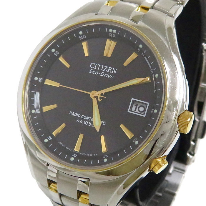 CITIZEN 新しい シチズン FRD59-2382 セール価格 H415-S033055 エコドライブ ソーラー電波 ブラック文字盤 ステンレススチール メンズ 腕時計