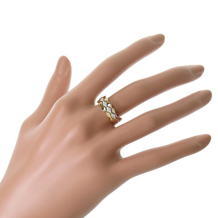 ヤフオク! - 13号 スリーカラー ダイヤモンド 計0.16ct リン...
