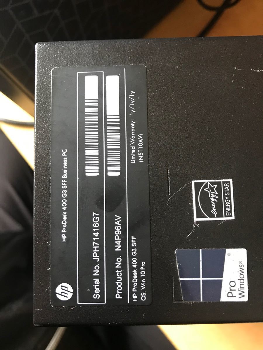 第6世代i5 HP prodesk 400 G3 SFF SSD windows10 pro www.lram-fgr.ma