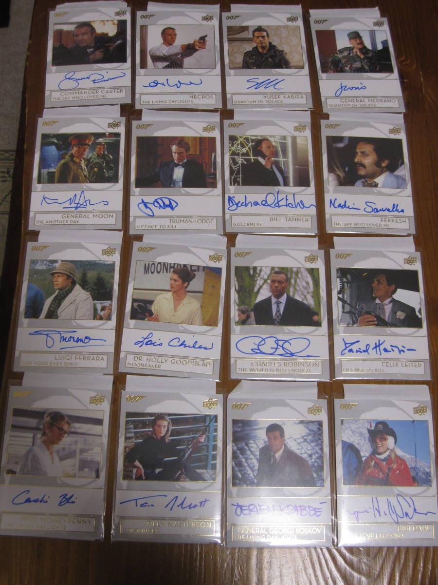 UPPER DECK 007 JAMES BOND COLLECTION 直筆サインカード 16枚セット