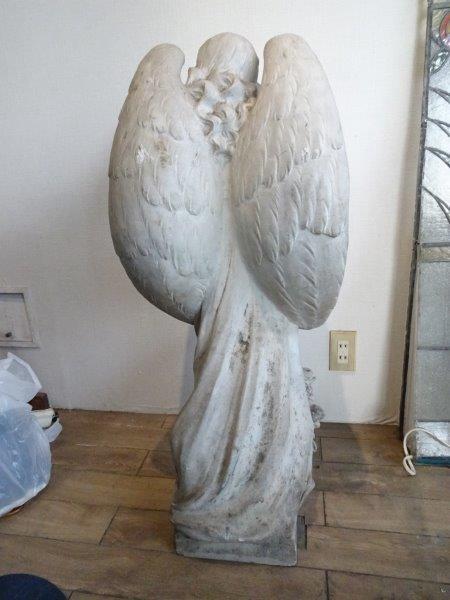 【NEW限定品】大理石の天使像 引き取りか実費配送のみ 0107T5G 西洋彫刻