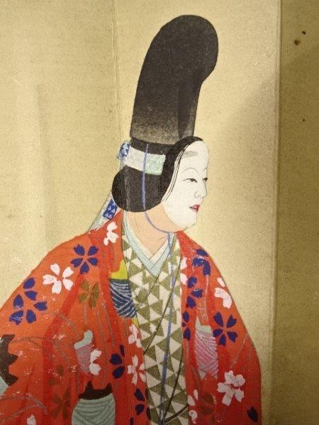  Japanese picture fan kabuki . old beautiful taste era thing 0605T9G