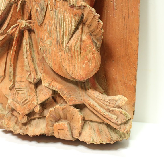 木彫りの弁財天　仏像　時代物　0714Q10r_画像9