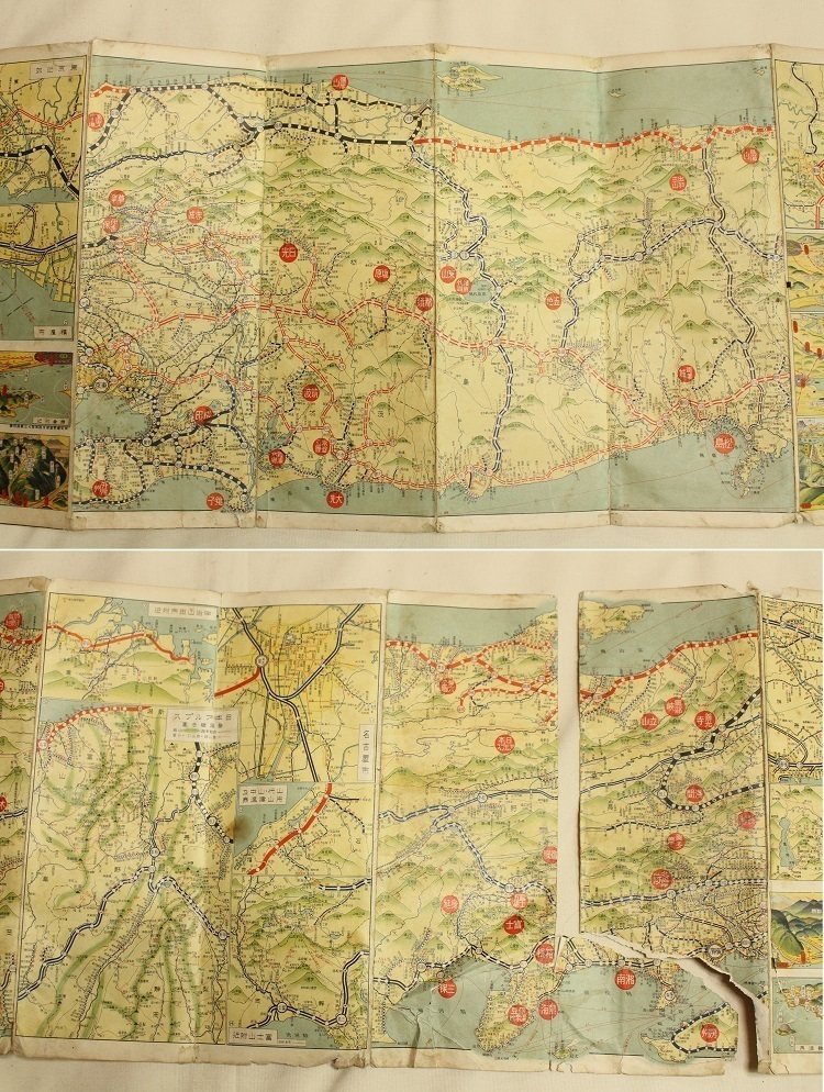 臺灣 朝鮮 樺太含 戦前 昭和4年 線路地図 レターパックライト可 0108R4r_画像5