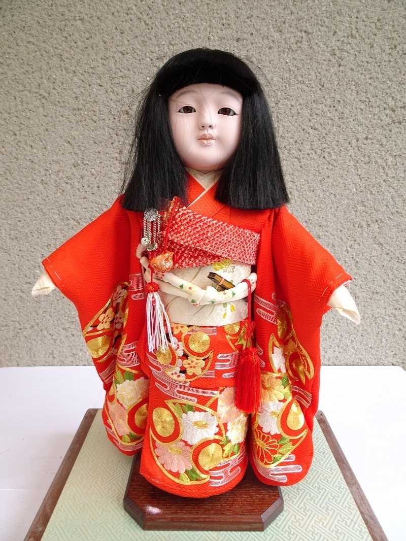 着物も凝った市松人形 丸平 運賃着払 0730S1GY-