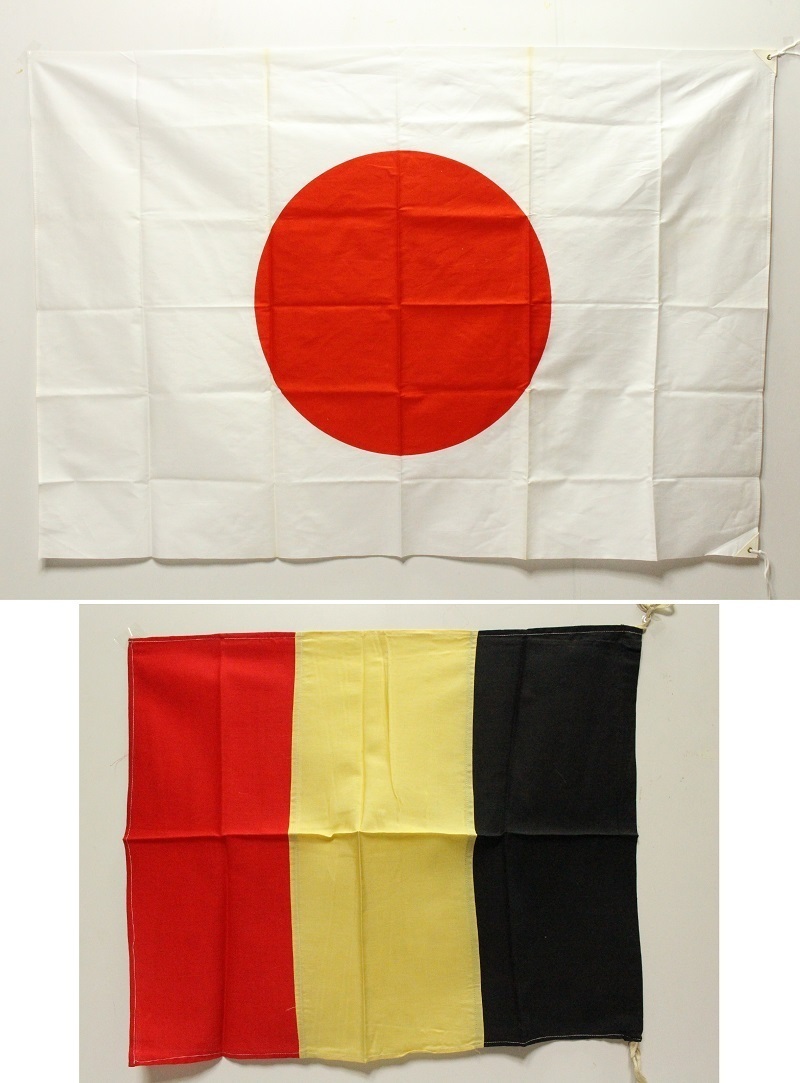 日の丸 旗 国旗とベルギー 2点 レターパックライト可 0417S16r_画像1