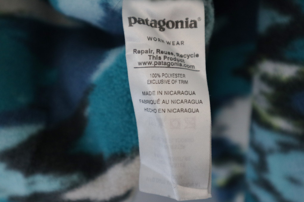 [希少!総柄]Patagonia Synchilla Snap-T ストレイトブルー Lightweight パタゴニア シンチラ スナップT フリース ジャケット 柄 2017年製_画像7