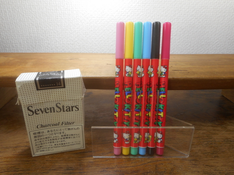１９９０年　ハローキティ　カラーペン　６色　キティちゃん　サンリオ　昭和レトロ　筆記用具　文房具　日本製_画像3