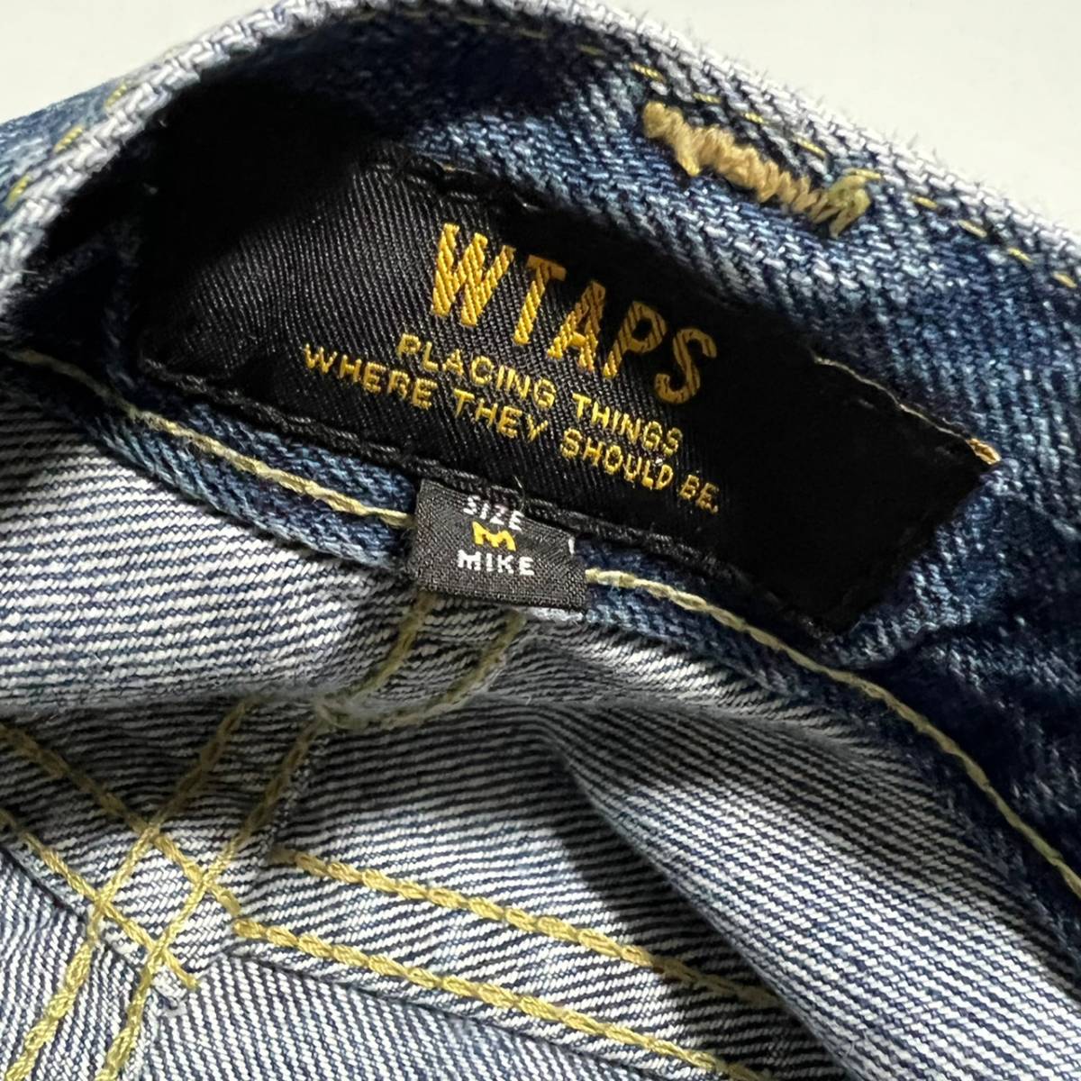 名作 14aw WTAPS BLUES SKINNY TRASH DENIM USED ダブルタップス ダメージ/ウォッシュ加工 ブルース スキニー トラッシュ デニムパンツ M