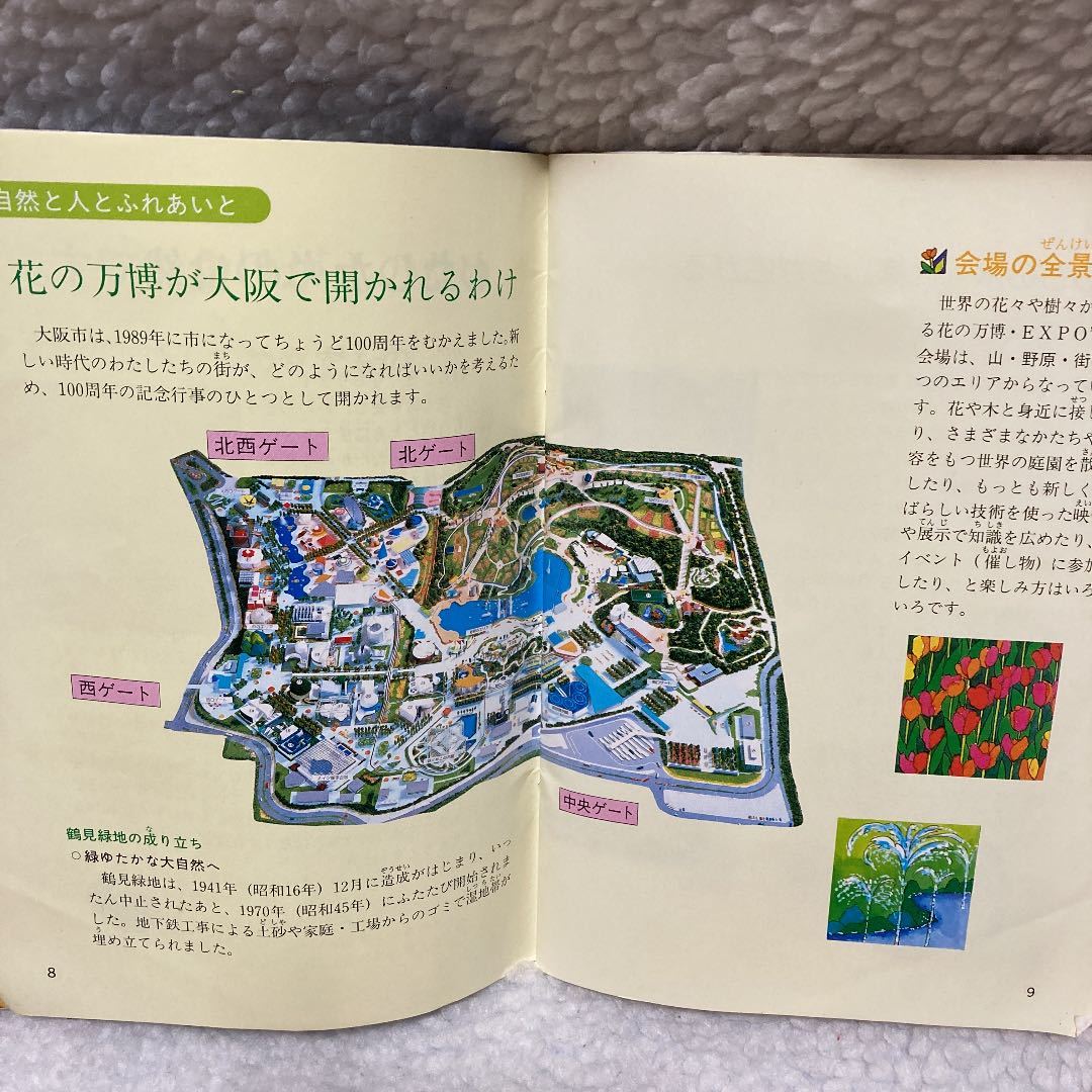 ※○ EXPO’90 花の万博 大阪万博 国際 花と緑の博覧会 見学 しおりパンフレット 緑地公園 万博 咲くやこの花館 鶴見緑地_画像4