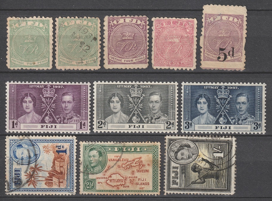 fiji- stamp unused / used 11 sheets 