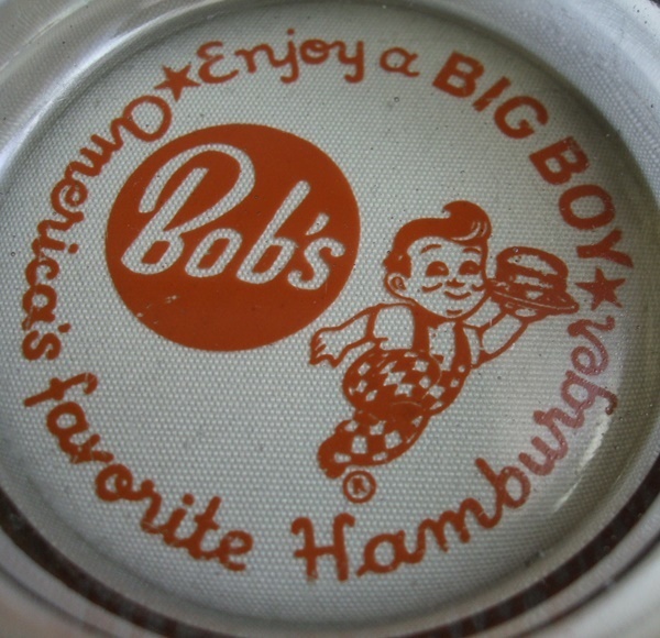VINTAGE 1960s BOBS Bob zBIG BOY Big Boy стеклянный пепельница Vintage America предприятие предмет 60s 70s