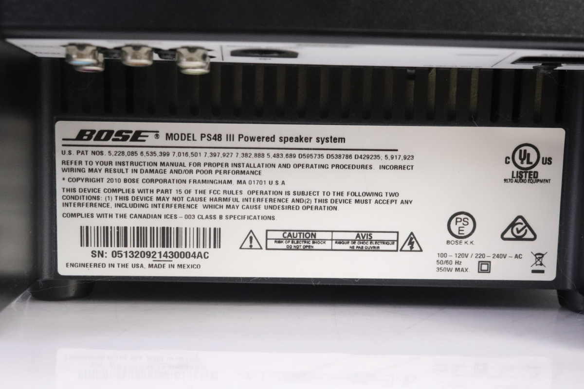 ト葛】 BOSE ボーズ パワースピーカーシステム PS48 III ト葛】 BOSE ボーズ パワースピーカーシステム PS48 III