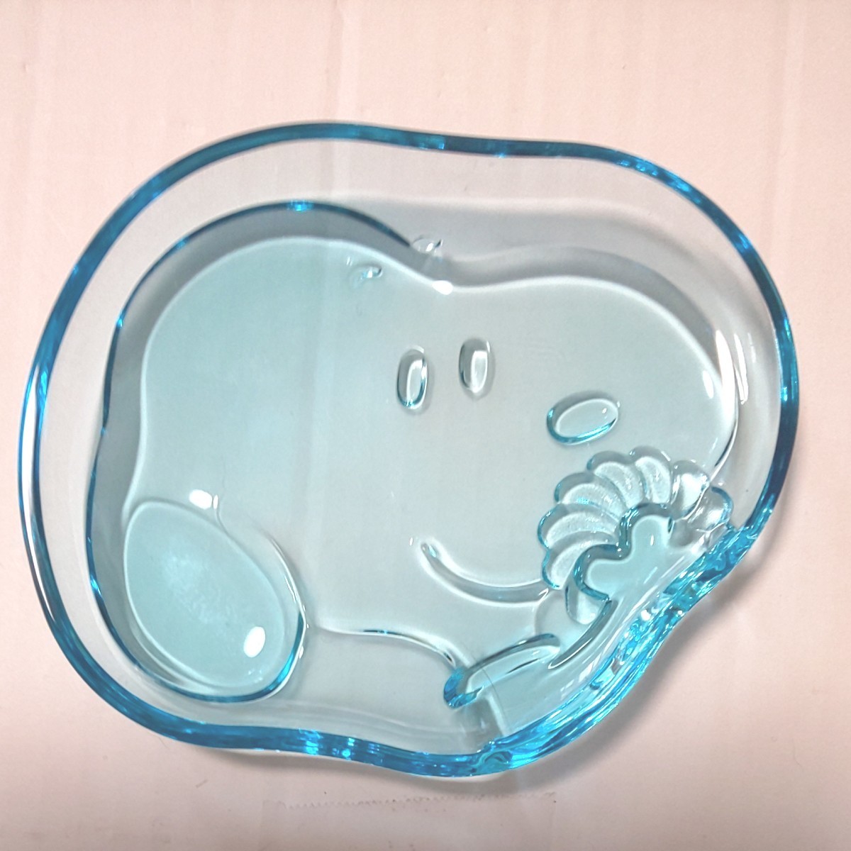 スヌーピーのホ－ロ－マグカップ・ガラス小皿付