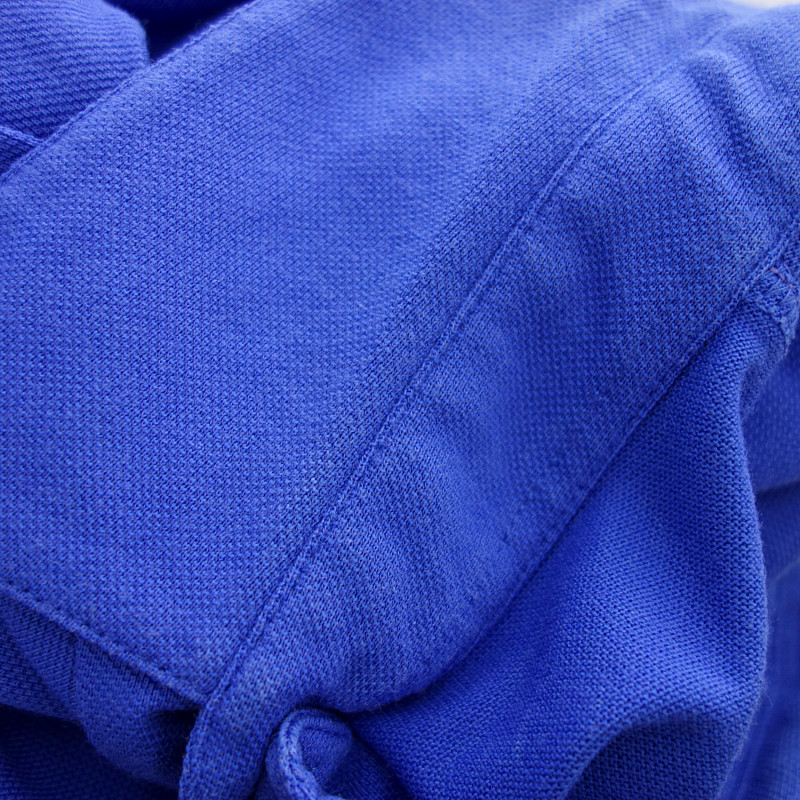 フィドラ FIDRA ロゴ 刺繍 ポロシャツ 【2021A/W新作☆送料無料】 レディースL ブルー プリント