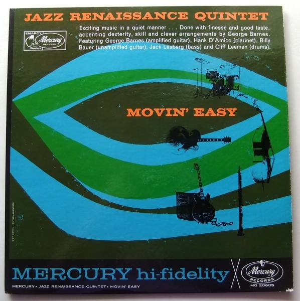 ◆ GEORGE BARNES, BILLY BAUER / JAZZ RENAISSANCE QUINTET / Movin' Easy ◆ Mercury MG-20605 (black:dg) ◆_画像1