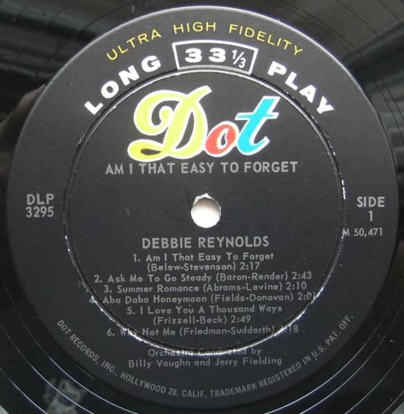 ◆ DEBBIE REYNOLDS / Am I That Easy To Forget ? ◆ Dot DLP-3295 (color:dg) ◆ S_画像3