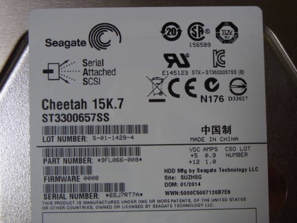 *Seagate Cheetah 15K.7 ST3300657SS 300G SAS (SH293)