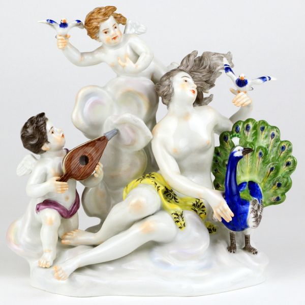 誠実 マイセン バロック人形 フィギュア フィギュリン 神話作品群 寓意四大元素風裸婦群像 1750年 ケンドラー 極美 完全体 アンティーク マイセン