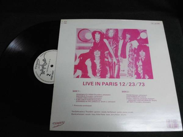 New York Dolls/LIVE IN PARIS ●LP_画像2