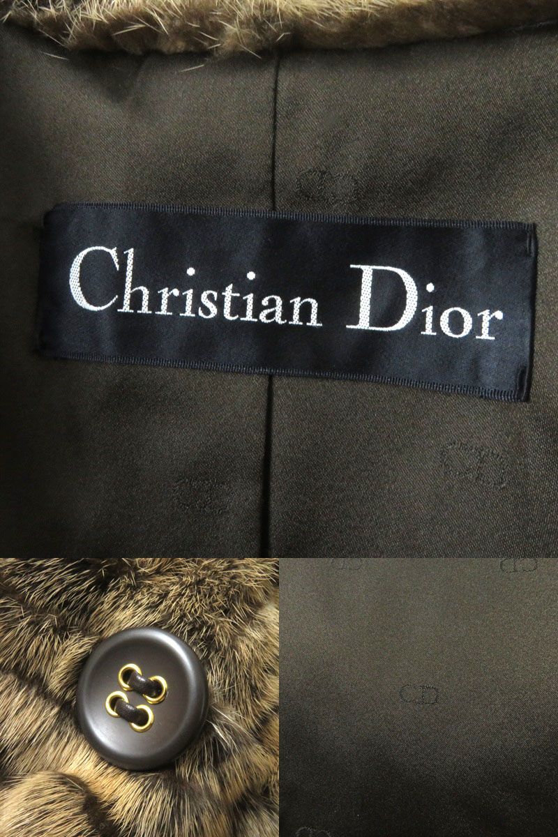 極美品◎毛皮 Christian Dior クリスチャン ディオール レディース BIG