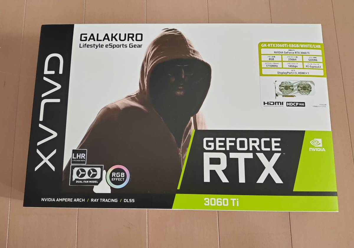 玄人志向 NVIDIA GeForce RTX3060Ti GK-RTX3060Ti-E8GB/WHITE/LHR www