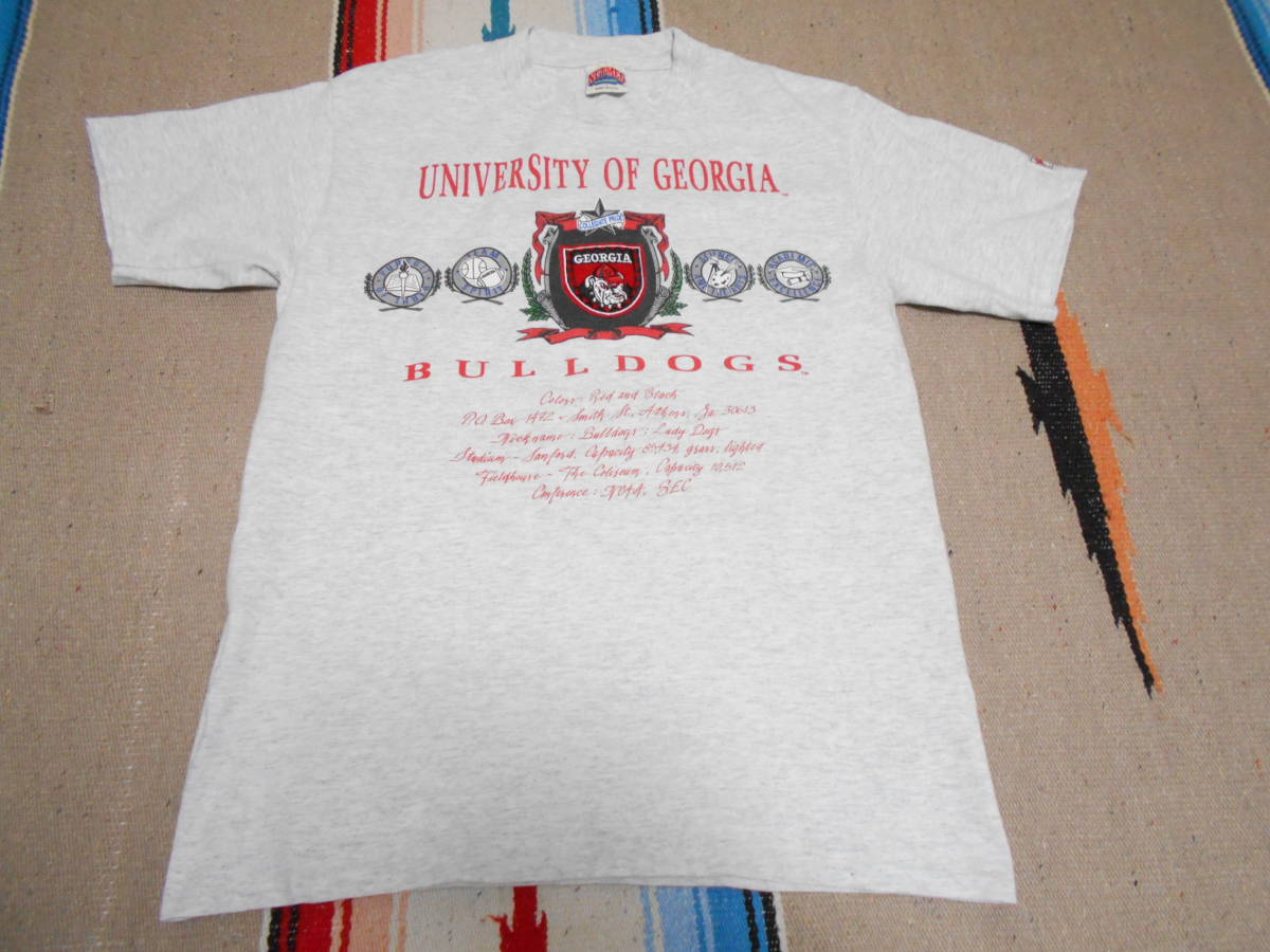 １９９０年代製 NUTMEG UNIVERSITY OF GEORGIA BULLDOGS ジョージア大学 Tシャツバスケットボール BASKETBALL AMERICAN FOOTBALL VINTAGE_画像2