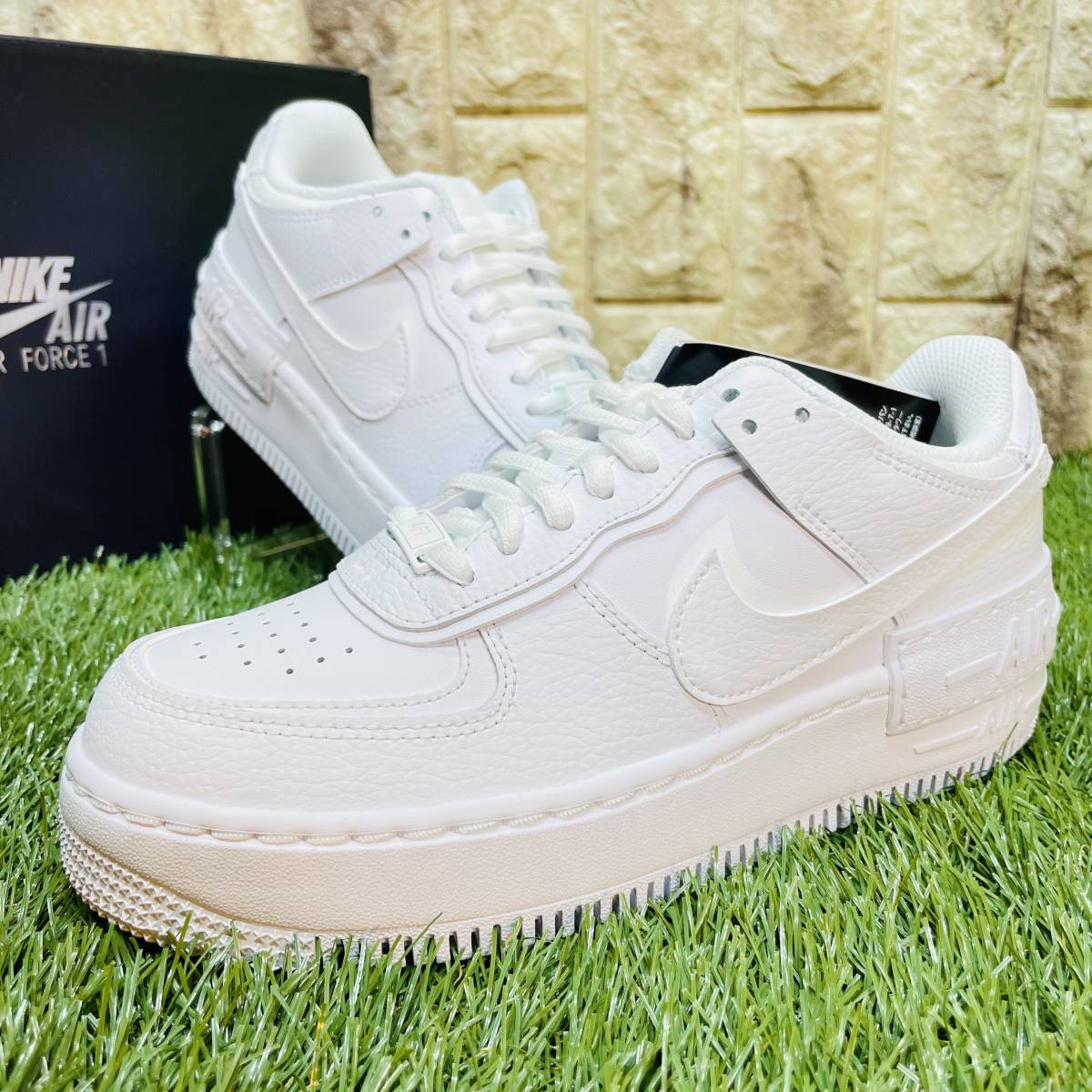 即決 ナイキ エアフォース1 シャドウ 白 ホワイト スニーカー NIKE W AIR FORCE 1 AF1 SHADOW 25.5cm 送料込み CI0919-100_画像4