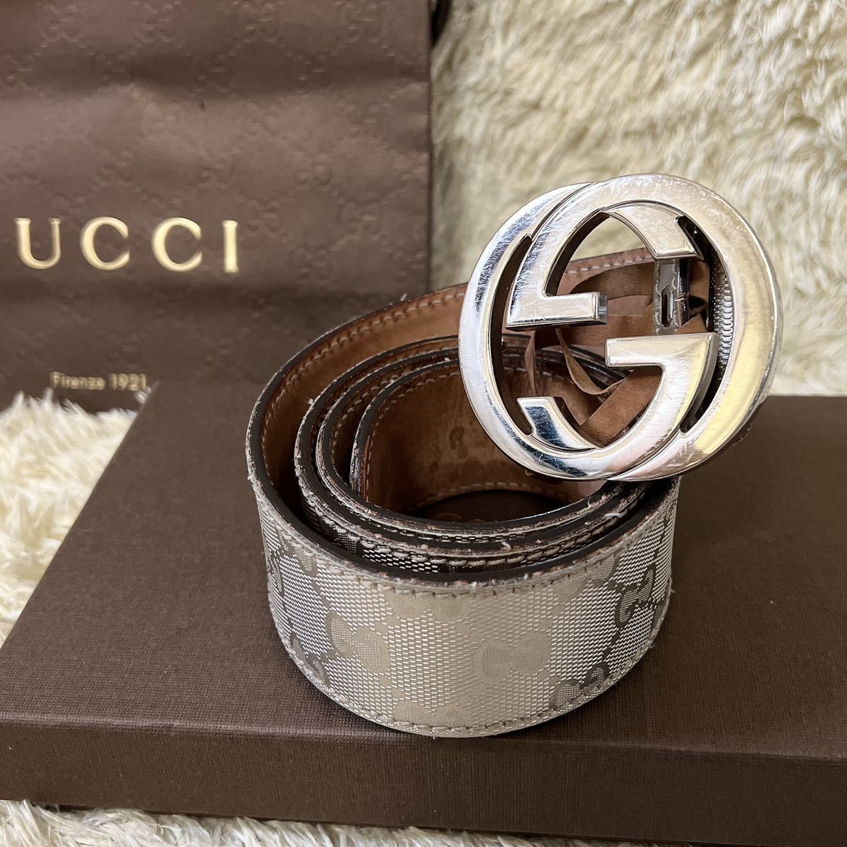 ☆1円スタート☆ 【極美品】 GUCCI グッチ ベルト バックル インター