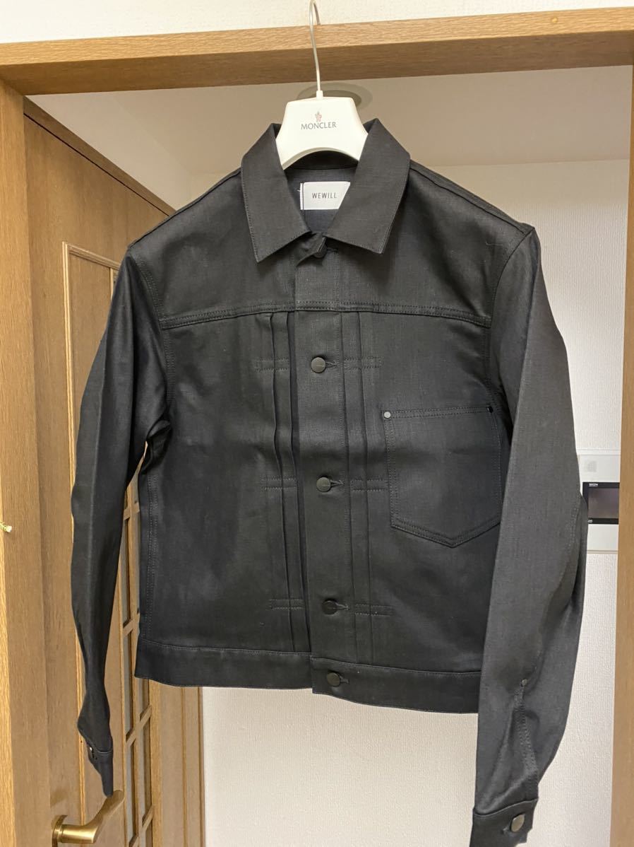 新品 未使用 WEWILL ウィーウィル 定番 ブラック デニムジャケット G