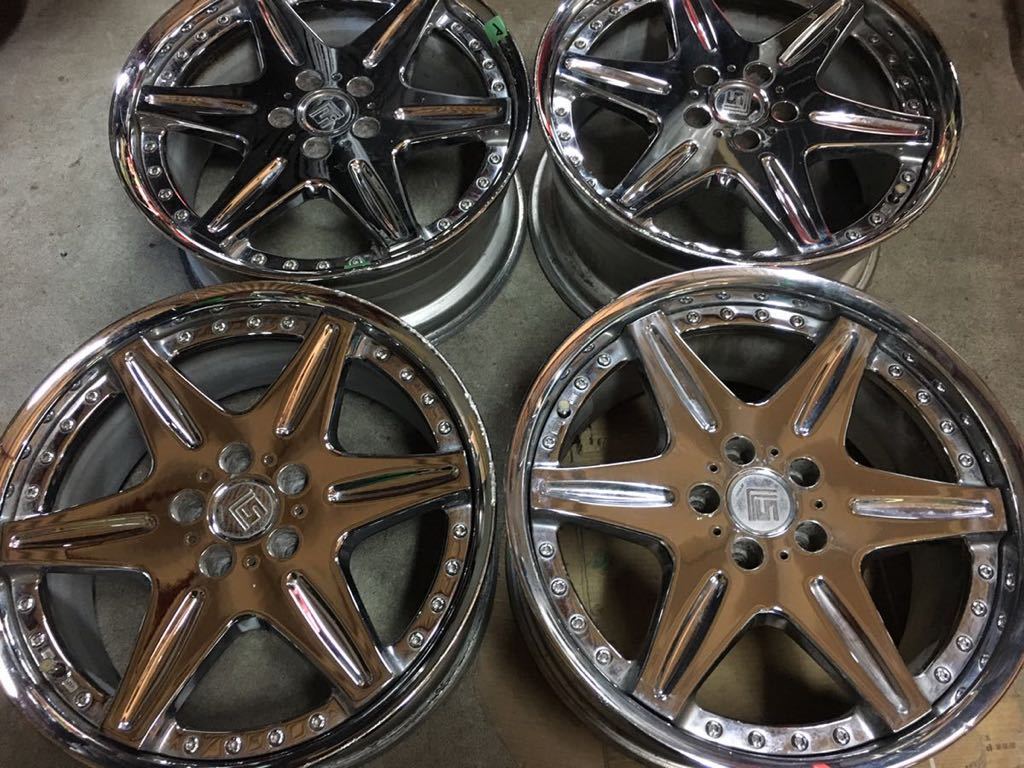 ☆WORK LS406 ワーク ディッシュ メッキ LS406PR 4本 8.5J 9.5J