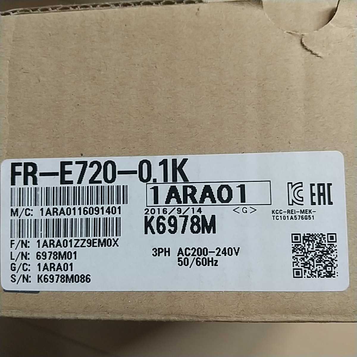三菱 インバーター FR-E720-0.1K 新品未使用 3PH AC200-240V 50/60Hz
