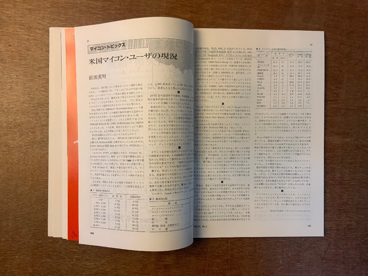 ■送料無料■ bit コンピューターサイエンス マイコン コンピュータ OSの中身 本 雑誌 古本 印刷物 昭和56年1月 99P/くKAら/BB-2472_画像6