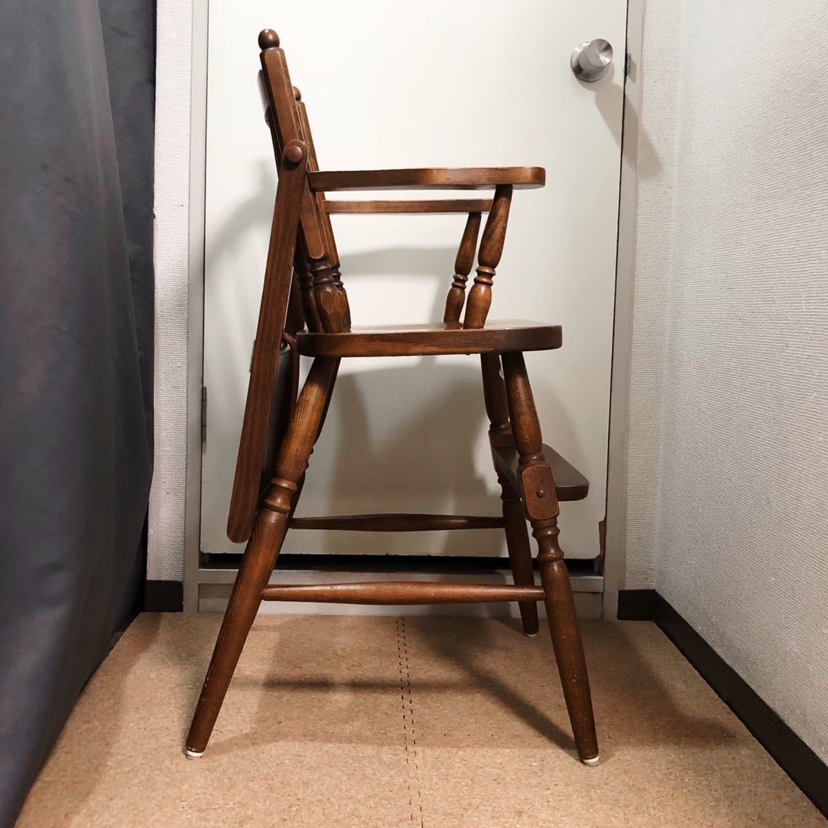 柏 木製ハイチェア ベビーチェア　ハイチェア ダイニングチェア　柏木工 子供椅子 飛騨の家具　子供用椅子 木製