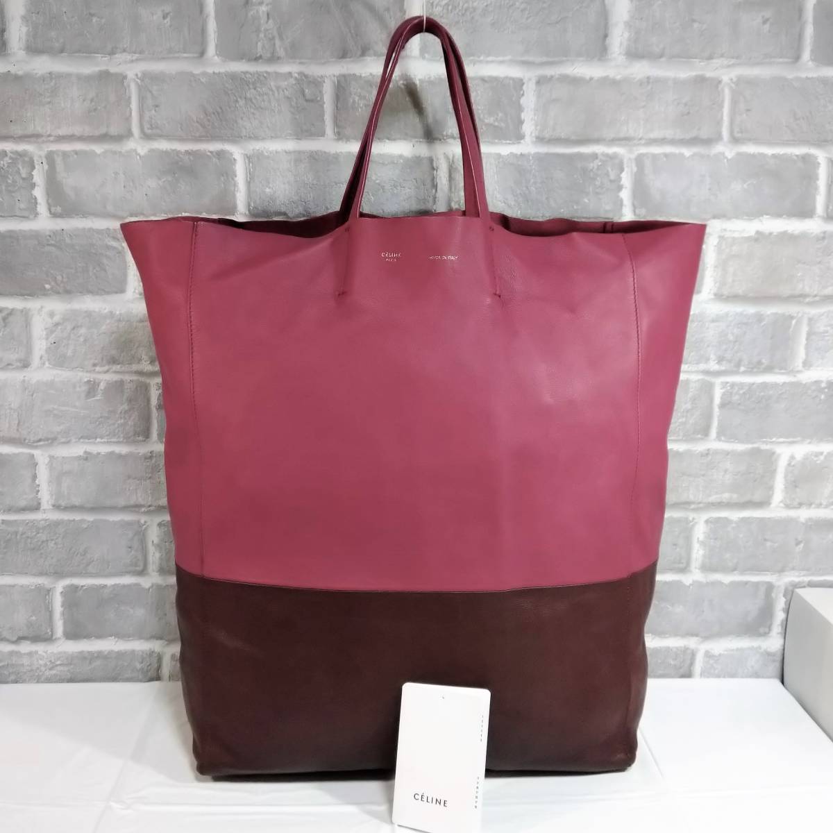 セリーヌ カバ 美品! ホリゾンタル ボルドー トート ハンドバッグ
