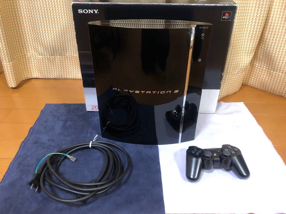 PS3本体 コントローラ ソフト2本 古いためジャンク品扱いです 普通に