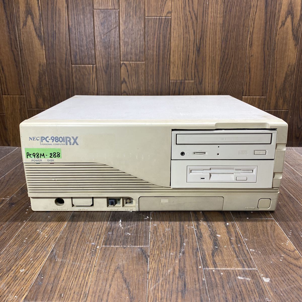 PC98M-288 激安 レトロPC98シリーズ NEC PC-9801RX2 通電確認済み HDD欠品 ジャンク_画像1