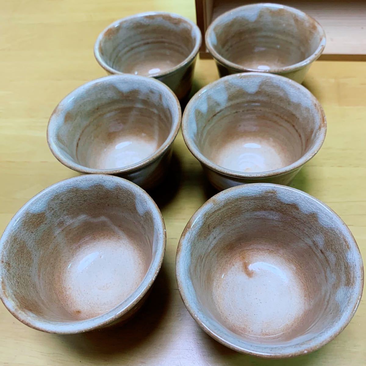 萩焼 正規品 椿秀窯 骨董品 焼物 番茶器 セット 七化け 湯呑 萩焼 正規品 椿秀窯 骨董品 焼物 番茶器 セット 七化け 湯呑