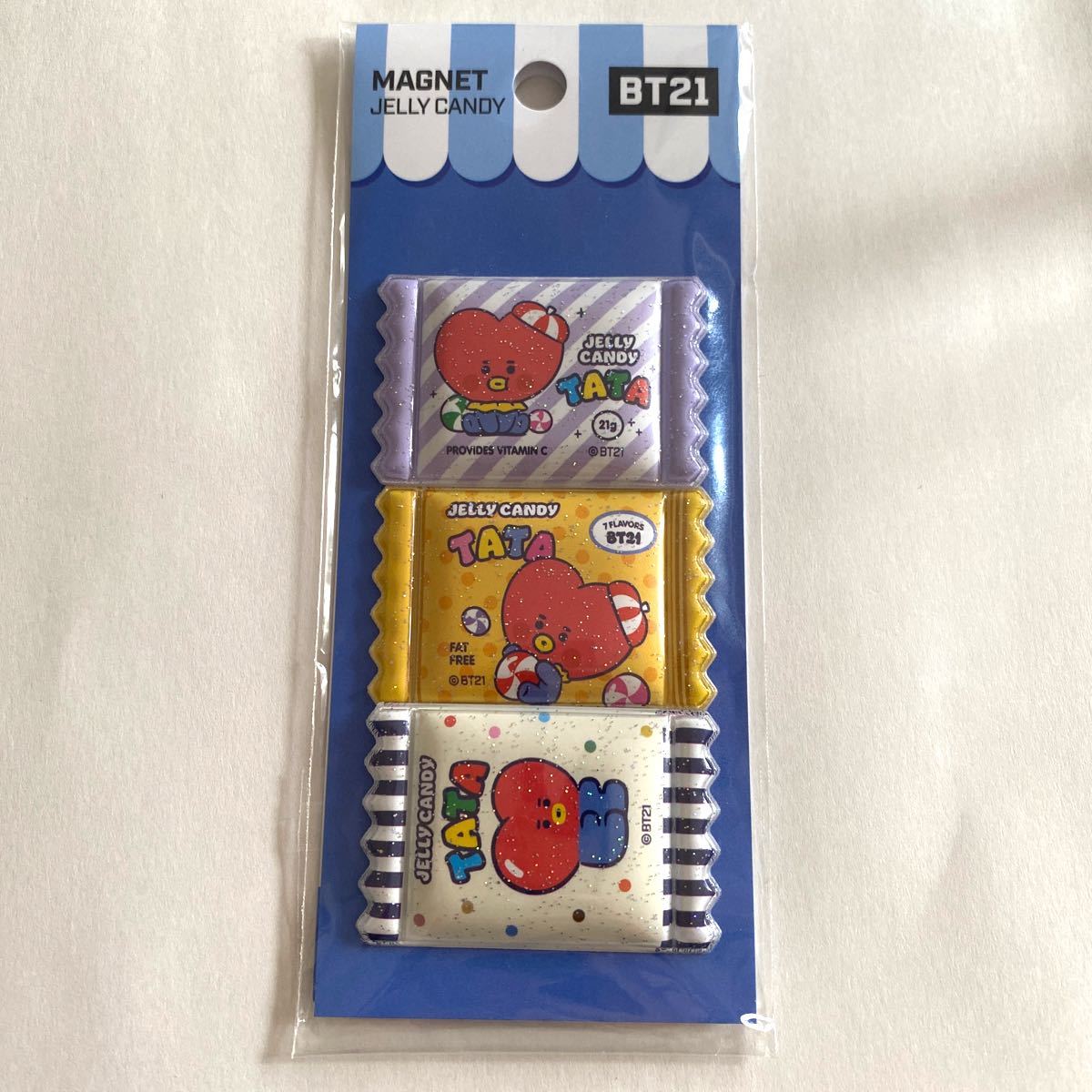 新品　未開封　公式グッズ　BT21　マグネット　ゼリーキャンディ　TATA　テテ　テヒョン